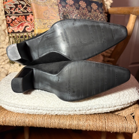 Vintage Stuart Weitzman Saunter Women’s Black Suede Slouchy Boot Pointed Size 8 - Picture 4 of 8